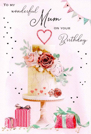 Picture of WONDERFUL MUM BIRTHDAY CARD W/CAKE